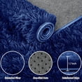 thumbnail image 4 of 8x10 Area Rug for Living Room:Ultra Soft Fluffy Shag Beige Rugs,Large Fuzzy Plush Indoor Non Slip Carpet Washable Rug for Bedroom Kids Nursery Office Dorm Modern Decor(Navy Blue 8'x10'), 4 of 7