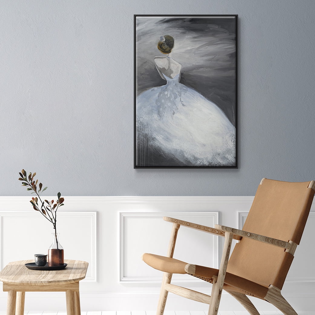 Off in the Distance Framed Premium Gallery Wrapped Canvas - Ready to Hang - 17 x 25 - Black Floating Frame
