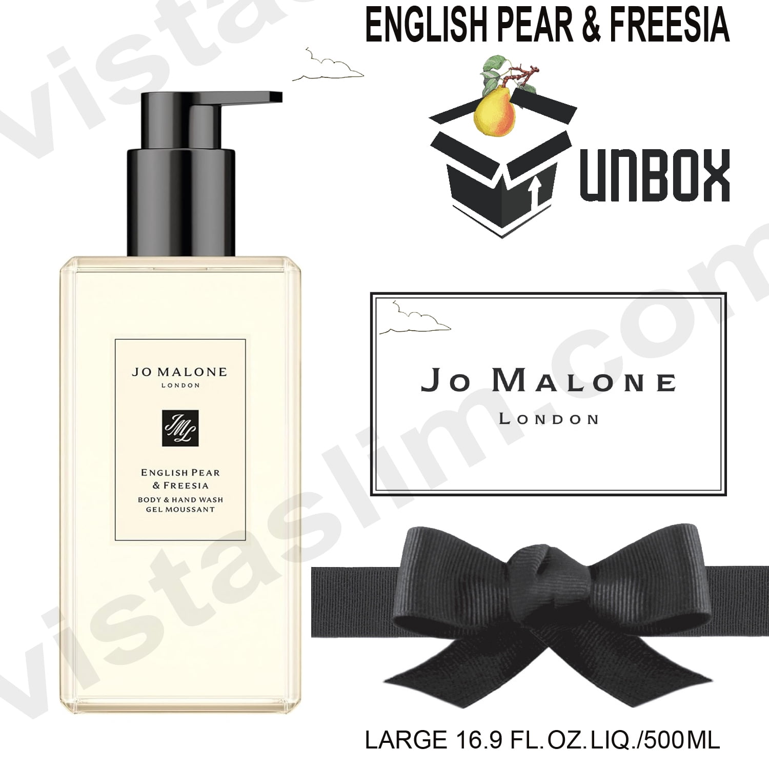 Jo Malone English Pear & Freesia 16.9oz/500ml Body & Hand Wash (OEM) - Essence Of Autumn & Limited Edition