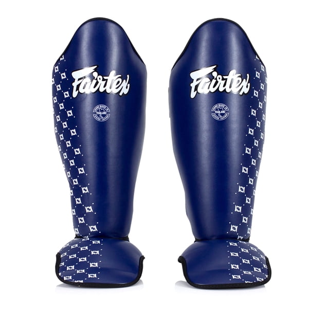Espinilleras Fairtex SP5 Muay Thai para hombre, mujer y niño, color azul