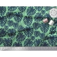 thumbnail image 2 of Soimoi Green Rayon Fabric Monstera Leaves Print Fabric by Yard 56 Inch Wide, 2 of 3