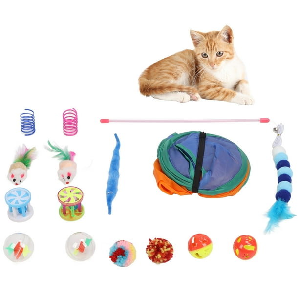 Kitten Assorted Toys Boredom Relief Different Types Interactive Cat Toy Set Safe For Cat Lovers For Pet Walmart