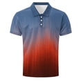 thumbnail image 4 of DayScoop Plus Size T-Shirt for Men Fashion TShirt Summer Casual Print Short Sleeved Half Button Turndown Collar Breathable Oversize Tops Tees, 4 of 5