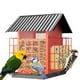 thumbnail image 1 of Comedero para pájaros | Casita colgante para pájaros de exterior con gran capacidad para almacenar semillas | Comedero metálico de jardín para aves silvestres, 1 of 1