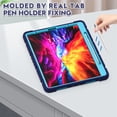thumbnail image 6 of iPad Pro 12.9 inch 5th Generation 2021 Case,Dteck Shockproof Rubber Hybrid 3-Layer Protection Heavy Duty Case Kickstand Cover Pen Holder Design for iPad Pro 12.9" 5th Gen 2021,Navy+Blue, 6 of 6