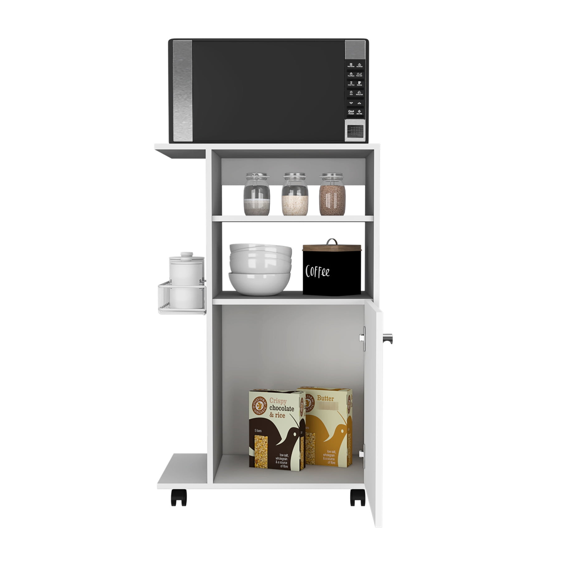 White - finished - Microwave Support - Kitchen Setup - Years of Usefulness