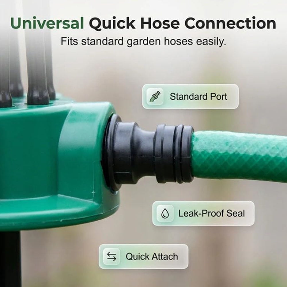 360° Coverage Precision Garden Irrigation Sprinkler, Sprinklers for Yard, Lawn Sprinkler Large Area Coverage, Multi-Adjustable Flex Design Above Ground Irrigation Garden Sprinkler System