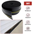 thumbnail image 5 of iMeshbean 20Ft Universal Garage Door Bottom Threshold Seal Strip,DIY Weatherproofing Garage Door Seals,Garage Door Bottom Weatherproof Strip Weather Stripping Replacement,20FT Long (Black), 5 of 7