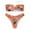 Orange, variant on VerPetridure Bandeau Bikini Sets for Women High Waisted Womens Floral Lace-up Scalloped Bandeau Bikini Set Push Up Swimwear Swimsuit