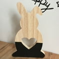 thumbnail image 6 of Lovely Hollow Heart Wooden Rabbit Art Craft Children Gift Home Office Decor, 6 of 8