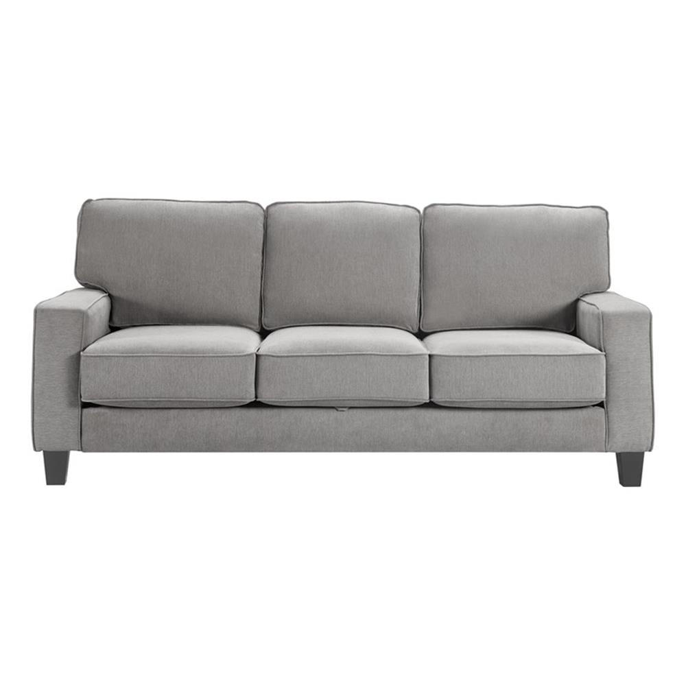 Serta Palisades 77" Track Arm Fabric Sofa with Storage Soft Gray