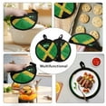 thumbnail image 5 of ZUXONGSY Jamaica Flag 2 Pack Pot Holders Kitchen Organizer Microwave BBQ Hotpads Multifunctional Kitchen Cooking Baking Grillng Supplies Round Insulated Oven Gloves for Women Men, 5 of 7