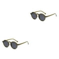 thumbnail image 1 of Dalazy 1/2/3/5 Rond à la Mode pour Femmes Élégant avec Lentille Polarisée Coussinets de Nez Réglables Lunettes Femmes C02 Boîte Vert Foncé 2 Pcs, 1 of 6