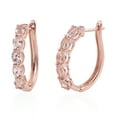 thumbnail image 2 of 14K Rose Gold Morganite Latch Back Earrings Gift Party Wear Jewelry, 2 of 5