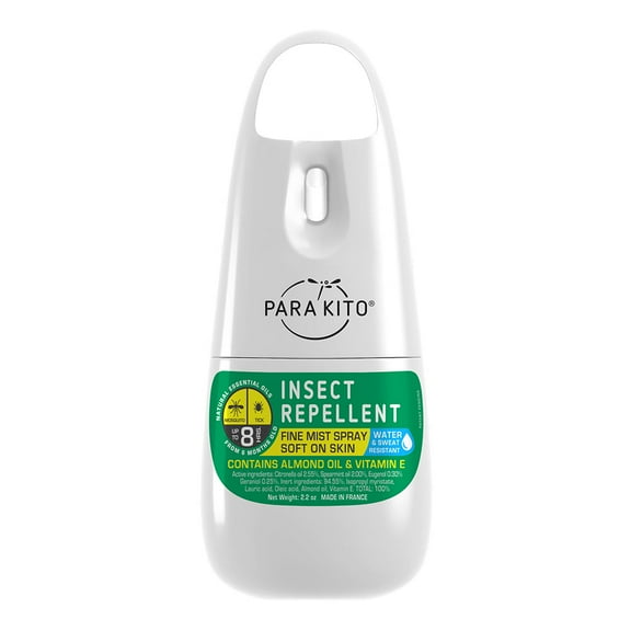 PARA'KITO Mosquito & Tick Repellent Spray, Natural Essential Oils, DEET-Free