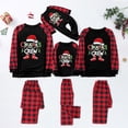 thumbnail image 6 of SUXIAN Family Matching Christmas Pajamas Cute Plaid Long Sleeve Tops Pants Xmas Two Piece Outfit Clothes, 6 of 6