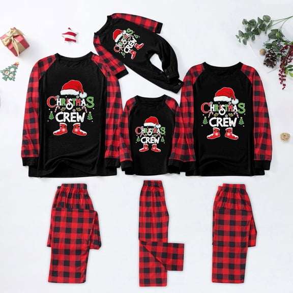 TGPMGRZ Christmas Family Matching Pajamas, Festive Xmas Jammies Sets for Family, Holiday Pjs Christmas