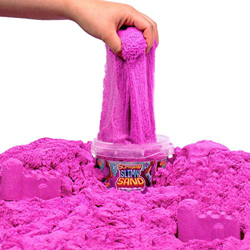 SLIMYSAND by Horizon Group USA Blue- A Kinetic Sensory Activity Non Stick Slimy Play Sand in A Resealable Bag Moldable 3 Lbs of Stretchable Expandable 