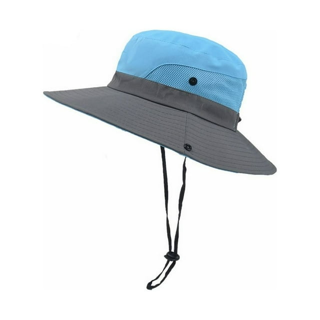 Femmes Hommes Plein Air Chapeau de Soleil Cheval Queue Trou Pêcheur Chapeau Protection Solaire Chapeau d'Été