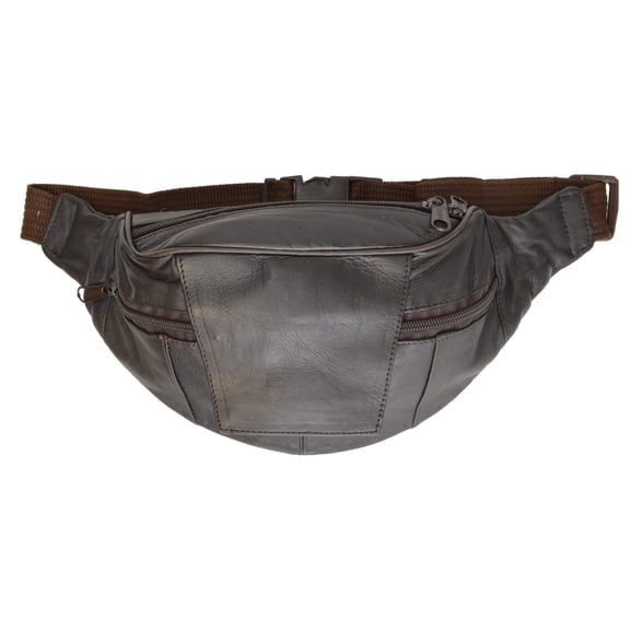Unisex Genuine Leather Fanny Pack Waist Pouch Belt Bag Purse Hip Pouch Travel