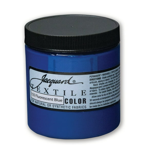 Jacquard Textile Color - Fabric Paint - (8 oz) - Fluorescent Blue
