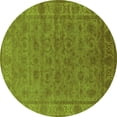 thumbnail image 1 of Ahgly Company Indoor Round Oriental Green Industrial Area Rugs, 6' Round, 1 of 4