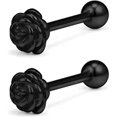 thumbnail image 1 of Briana Williams 2pcs Vintage Straight Barbell Nipple Tongue Ring Piercing 14G, 1 of 1
