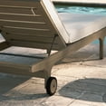 thumbnail image 4 of Saratoga Outdoor Patio Teak Chaise Lounge Chair in Weathered Gray White, 4 of 10