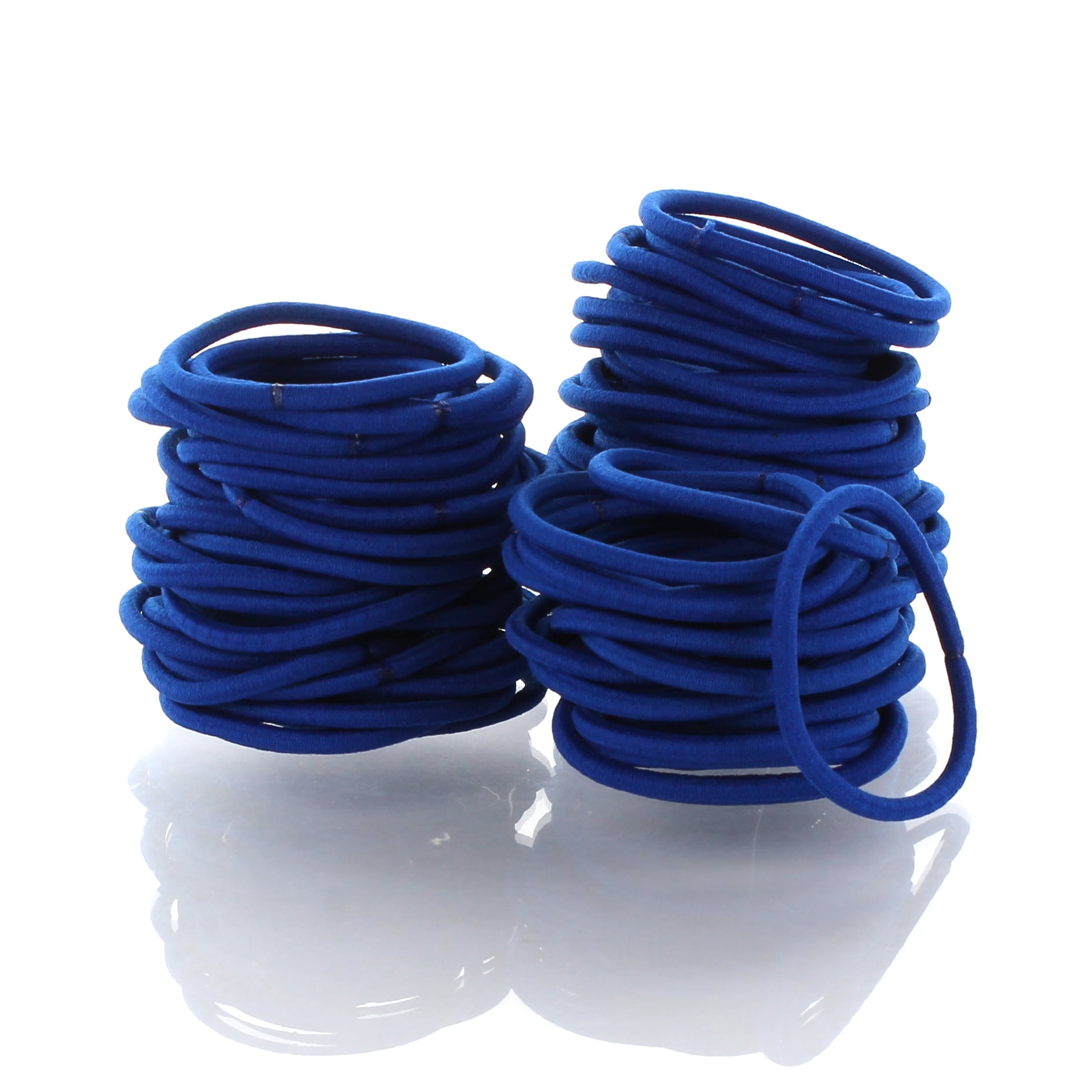 Hair Elastics Hair Ties, Professional Grade Ponytail Holders Electric Blue 1000 Pack