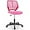 Pink, variant on CHAUKY Kids Desk Chair, Armless Kids Computer Chair with Lumbar Support, Mesh Adjustable Swivel Study Chair with Wheels, Small Office Chair for Girls Boys Teen in Bedroom School (Black)