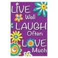 thumbnail image 1 of Toland Home Garden Rire en Direct Amour 12.5 x 18 Pouces Décoratif Coloré Inspiration Fleur Double Face Drapeau de Jardin, 1 of 1