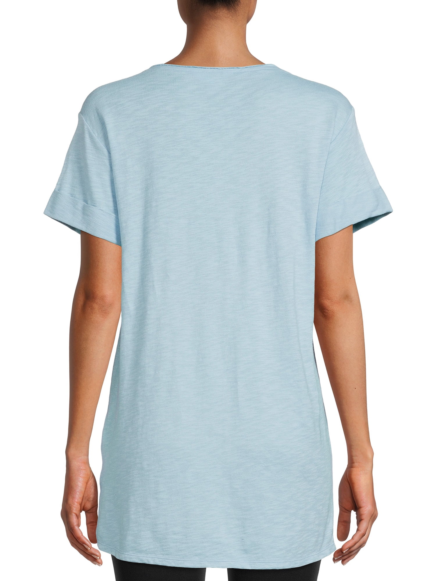 Time and Tru Women's Short Sleeve Henley