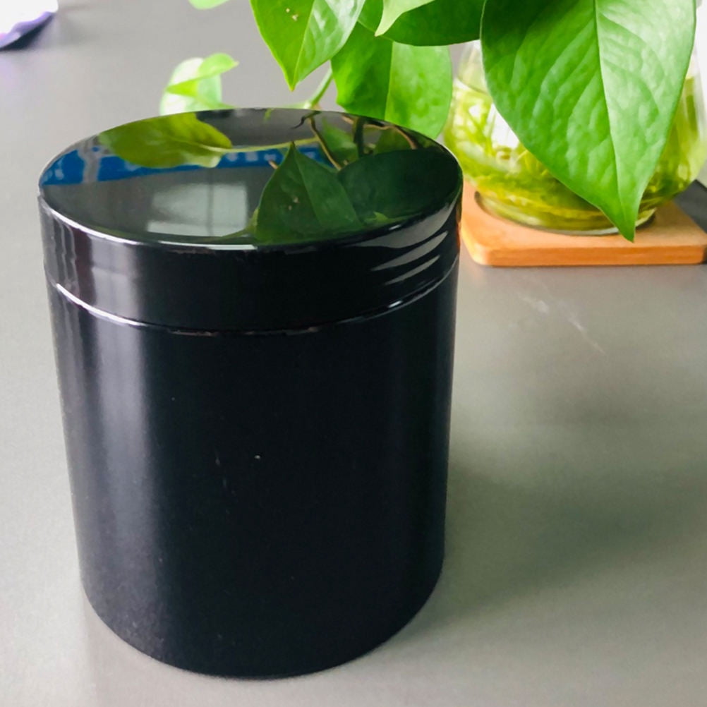WHAMVOX  12 Pcs Travel Toiletry Containers Jars with Lid Lotion Black Pet Material 9.8X9.2X9.2CM
