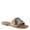 BLUE MULTI, variant on Azura Women's SUGARPLUM Beaded Slide Sandals – Embroidered Design, Crystal Accents, Suede Footbed, Made in India