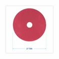 thumbnail image 2 of Boardwalk Buffing Floor Pads, 21" Diameter, Red, 5/Carton, 2 of 2