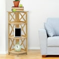 thumbnail image 4 of Montego 4-Shelf Corner Folding Bookcase-Natural, 4 of 13