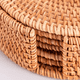 thumbnail image 3 of Salvamanteles,Posavasos de ratán, posavasos tejidos a mano a la moda, tazas de té de ratán para fiestas festivas, manualidades creativas para la mesa de la cocina Vhermosa CPB-DE-LYY1093, 3 of 4