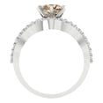 thumbnail image 4 of 1.52 ct Brilliant Round Cut Yellow Moissanite 18K White Gold Solitaire with Accents Engagement Bridal Wedding Ring Band Set size 4.25, 4 of 7