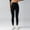 Black, variant on Brondbend Gym Pants Women Leggings Women Elastic High Waisted Belly Control Workout Trousers Solid Color Breathable Tights Slim Fit Holiday Fitness Jogger Black