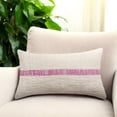 thumbnail image 3 of PILLOWPIA Linus Striped Cotton Pillow Cover, Orchid, 12''x 20'', Decorative Throw Pillow Case, 3 of 9