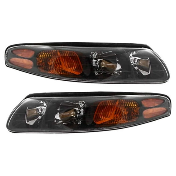 New Pair Halogen Headlights Compatible With Pontiac Bonneville Ssei Sedan 3.8L 2000 2001 2002 2003 By Part Number 19245099 Gm2503215