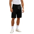 thumbnail image 4 of Mens Denim Cargo Shorts Button Zipper Various Pockets Straight Leg 5 Inch Inseam, 4 of 9