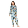 thumbnail image 2 of FORMRS Onesies Pajama for Adults Unisex Hoodie Winter Jumpsuit One Piece Sleepwear, Sizes S-2XL, Cartoon Hockey Pattern, 2 of 7