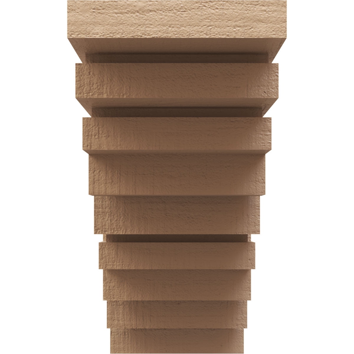 12"W x 36"D x 24"H Classic Landon Rough Cedar Woodgrain TimberThane Corbel, Primed Tan