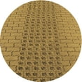 thumbnail image 1 of Ahgly Company Machine Washable Indoor Round Transitional Saddle Brown Area Rugs, 3' Round, 1 of 7