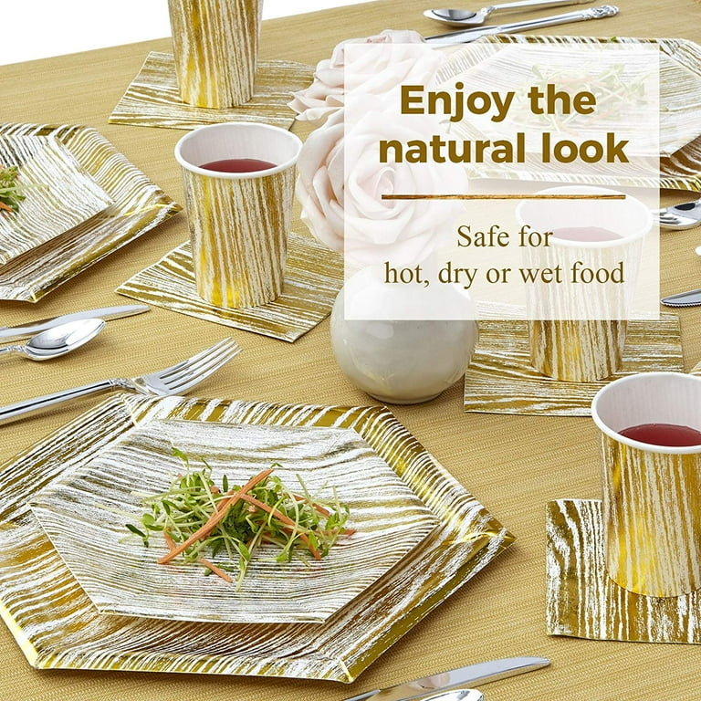Wood look sale paper plates