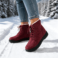 thumbnail image 5 of Bnwani Boots for Women,Winter Boots,Non-slip,Round Toe,Lace-Up,Warm,Wine,43(US:9.5), 5 of 6