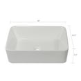 thumbnail image 7 of Kichae  Rectangle Vessel Sink 19"x15" White Ceramic Bathroom Sink Glossy White, 7 of 7