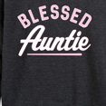 thumbnail image 3 of Instant Message - Blessed Auntie - Women's Lightweight French Terry Long Sleeve Shirt, 3 of 6