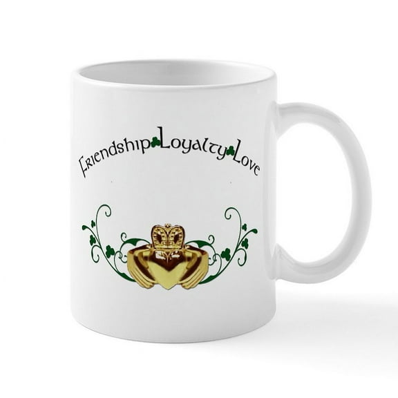 CafePress - Irish Claddagh Mugs - 11 oz Ceramic Mug - Novelty Coffee Tea Cup